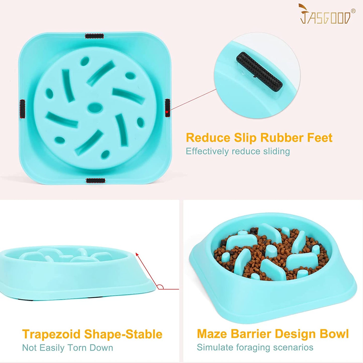 Dog Feeder Slow Eating Pet Bowl