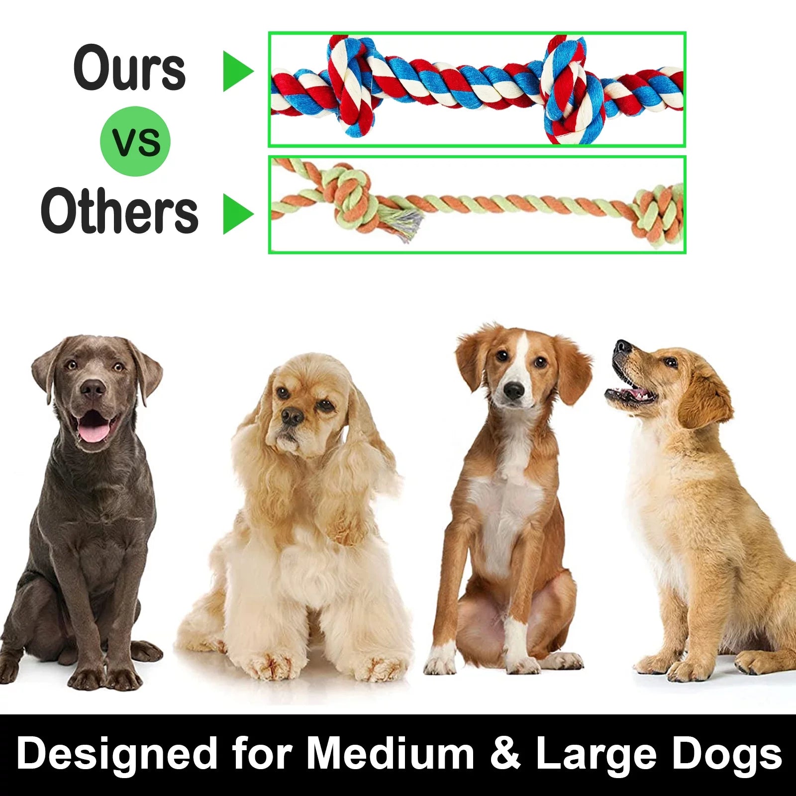 12 Pack Indestructible Dog Rope Toys for Large Breeds