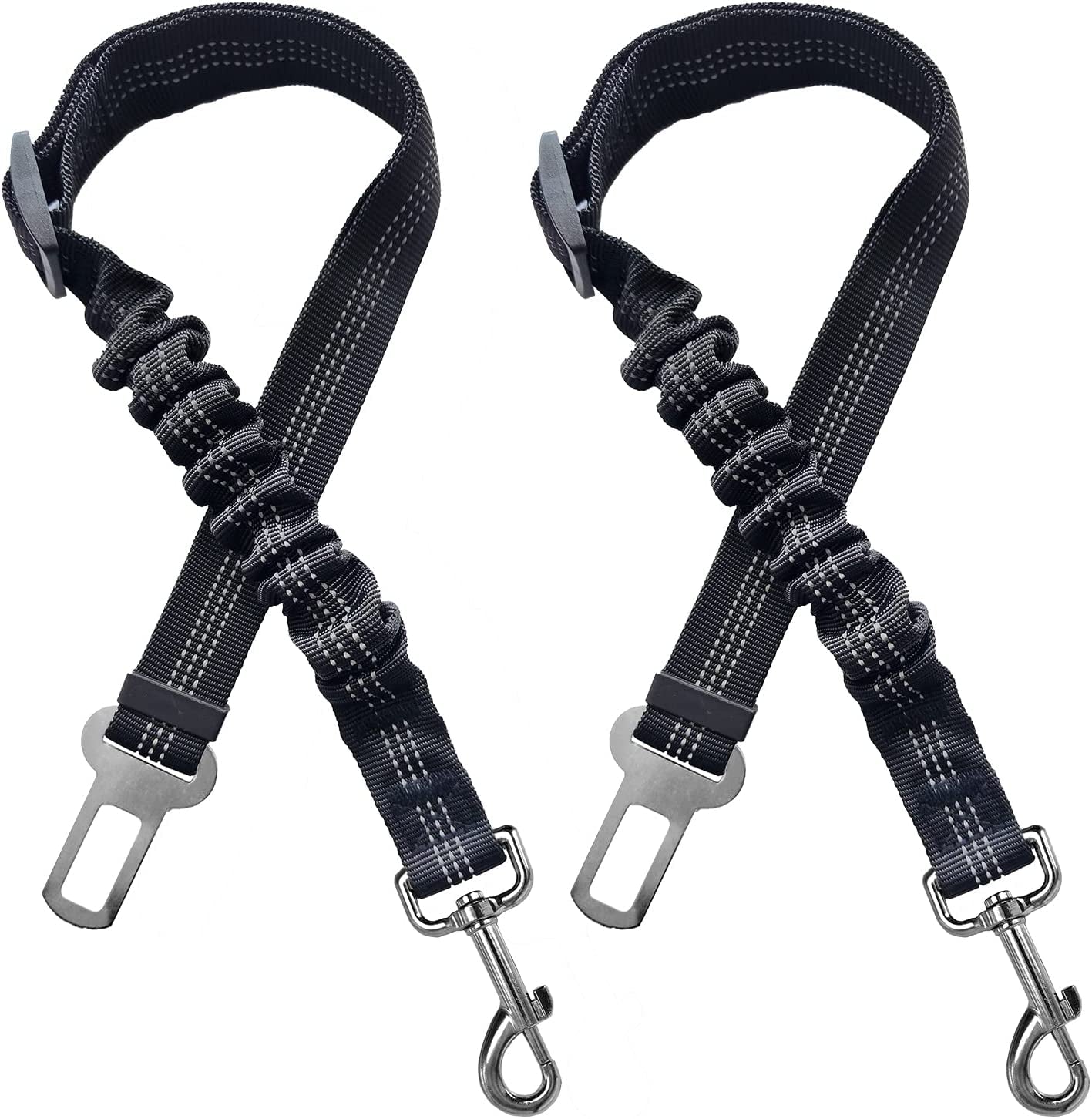 2 Pack Dog Bungee Seatbelt 