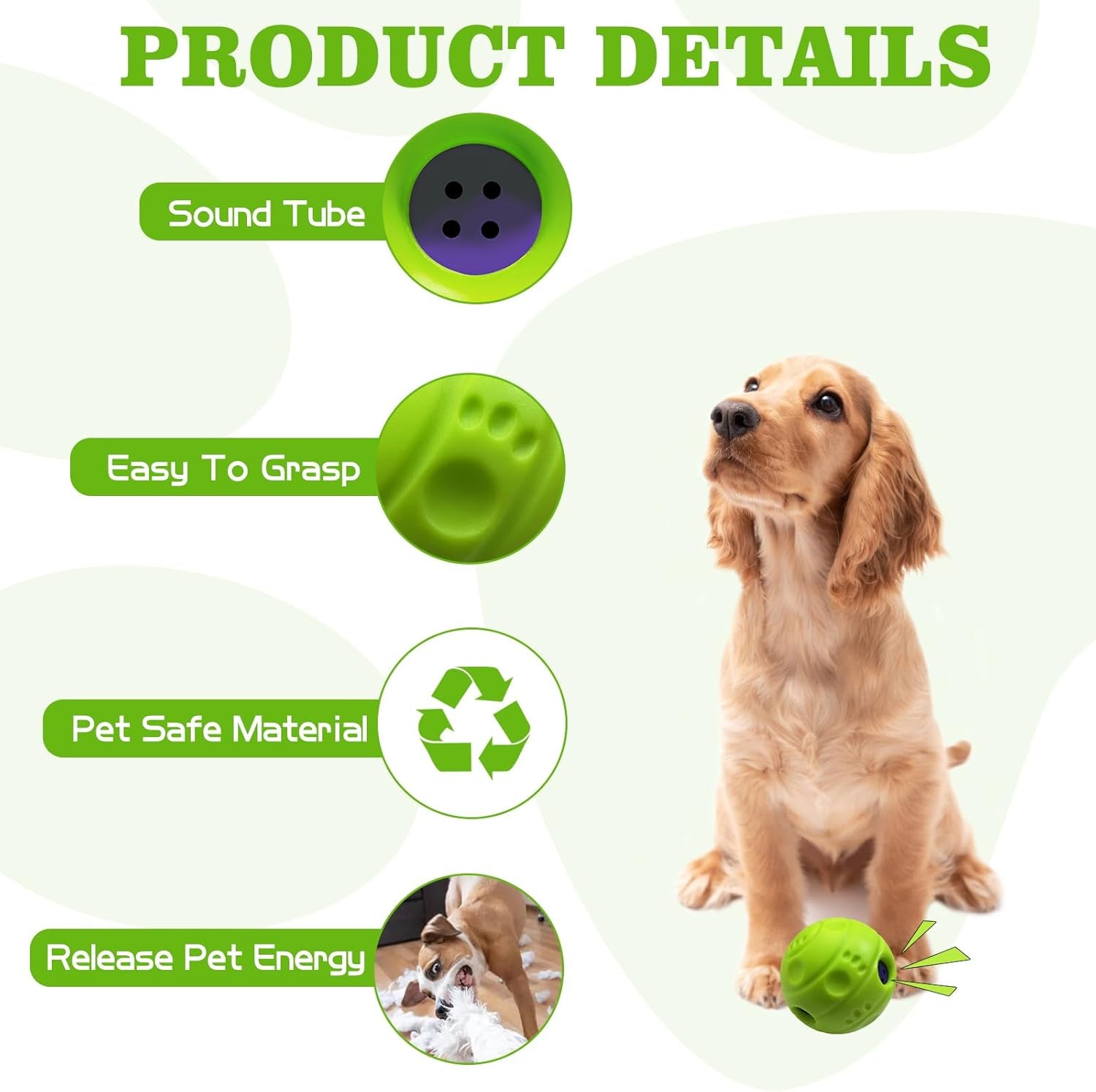 Small Interactive Sound Ball - For Dogs